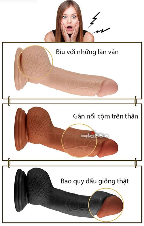 Dương vật giả Real Extreme silicon cao cấp dài 22cm rung mạnh