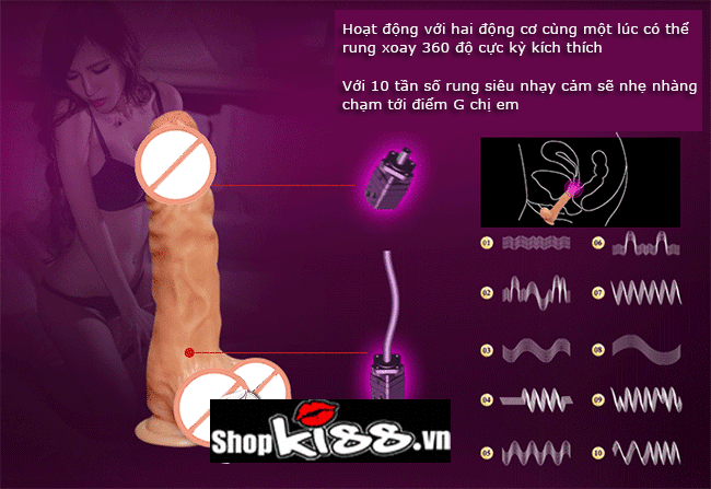 Dương vật siêu rung ngoáy sạc pin Loveaider Imperial mềm mại hiệu quả Dương vật siêu rung ngoáy sạc pin Loveaider Imperial mềm mại hiệu quả