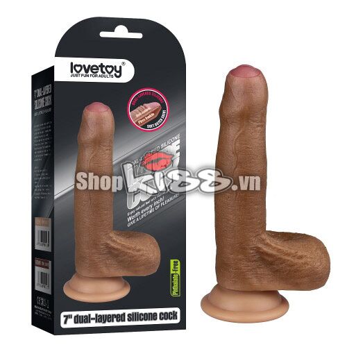 Dương vật silicon 2 lớp mềm mại thật như sinh động tiện lợi
