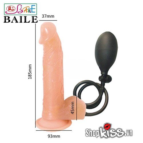 Baile Inflatable Wall Mounted Dildo Powerful Silicone