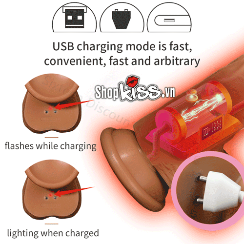 Dương vật silicon siêu mềm mịn Real Dildo rung thụt sưởi ấm hấp dẫn