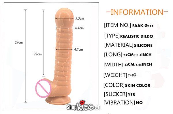 Dương Vật Giả To Khủng Có Bao Quy Đầu Chính Hãng FAAK