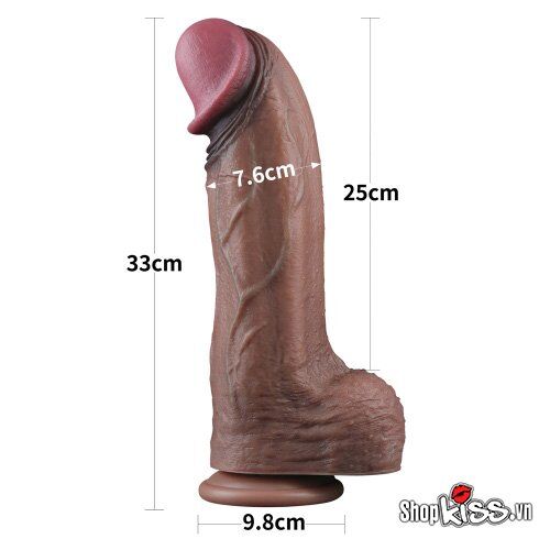 Dương vật giả silicon 2 lớp XXXL LoveToy kích thích cực mạnh