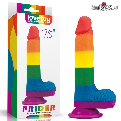 Dương vật giả silicone đa sắc Lovetoy Prider 3 size kích thích đa điểm