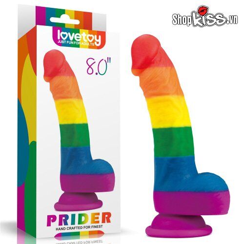 Dương vật giả silicone đa sắc Lovetoy Prider 3 size kích thích đa điểm