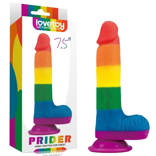 Dương vật giả silicone đa sắc Lovetoy Prider 3 size kích thích đa điểm 