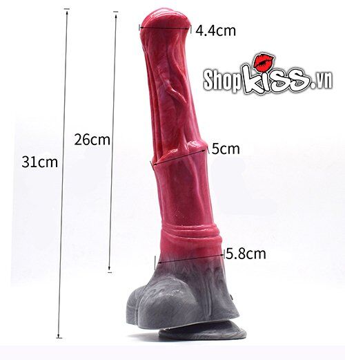 Dương vật ngựa silicone cực mượt kích thích hậu môn thỏa mãn