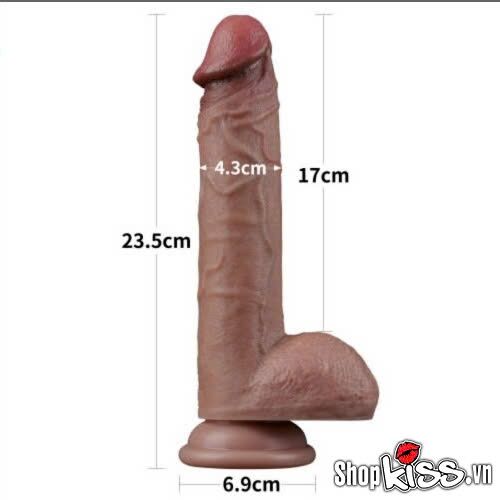 Lovetoy Nature Cock 9 inch silicone 2 lớp cảm giác thật, hút mạnh