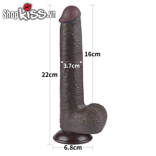 Dương Vật Giả 2 Lớp Da Thật 9 Inch Lovetoy Da Đen Tình Dục