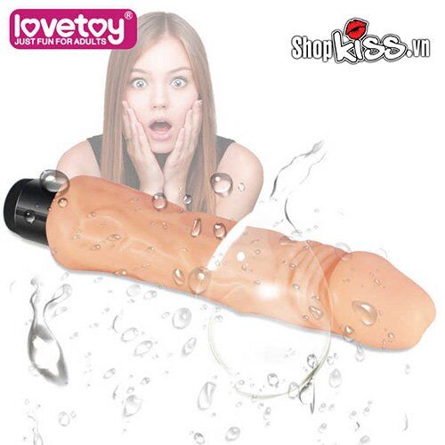 Real Feel Vibrating Dildo Soft Ribbed Waterproof