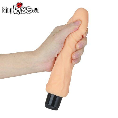 Real Feel Vibrating Dildo Soft Ribbed Waterproof