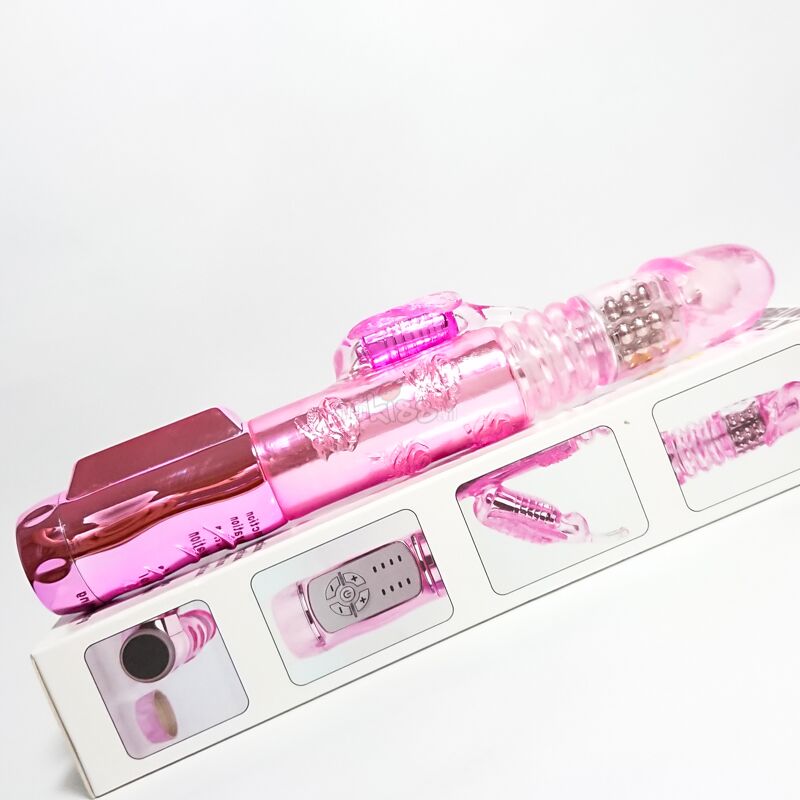 Rechargeable Vibrating Thrusting Dildo, Soft TPE + ABS Material