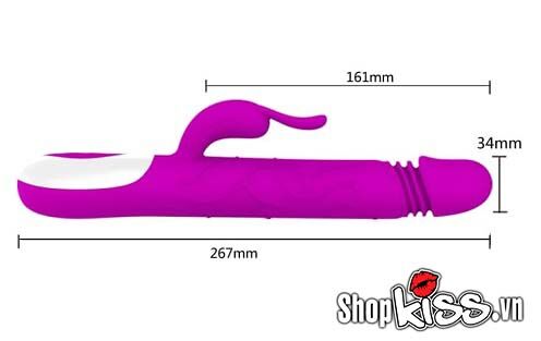 Adrian Prettylove Multi-functional Wave Vibration Silicone Dildo