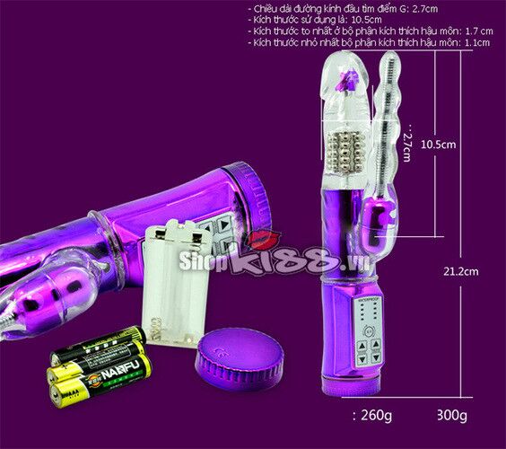 Dương vật đa chức năng rung xoay nhánh kích thích hậu môn mạnh