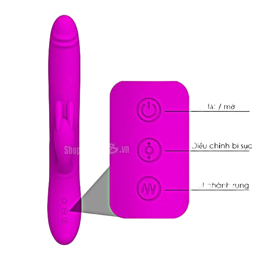 Dương vật cầm tay Prettylove Byron rung đa năng silicon an toàn 