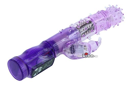 Chirpy Rabbit Spinning Vibrating G-Spot Dildo for Female & Lesbians