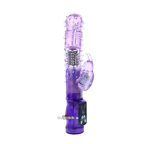 Chirpy Rabbit Spinning Vibrating G-Spot Dildo for Female & Lesbians