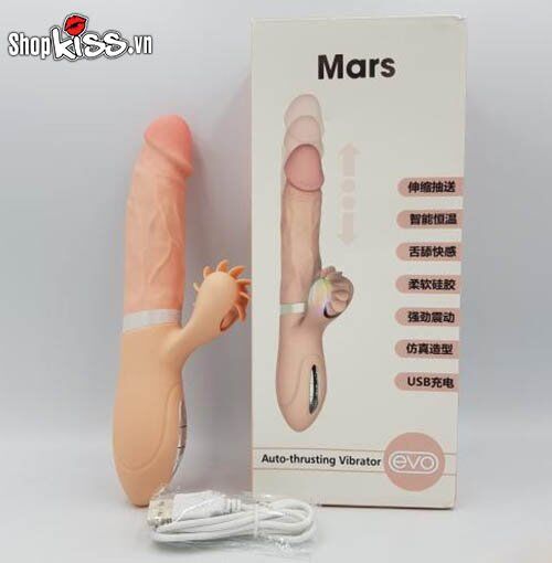  Đại lý Dương vật giả đa năng có lưỡi liếm Evo Mars rung thụt tỏa nhiệt nhập khẩu