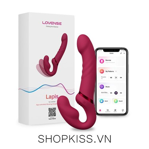 Dương vật giả 2 đầu Lovense Lapis cho les điều khiển qua app