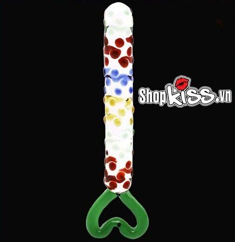 Dương vật thủy tinh trái tim bi kích thích cao cấp cho bạn