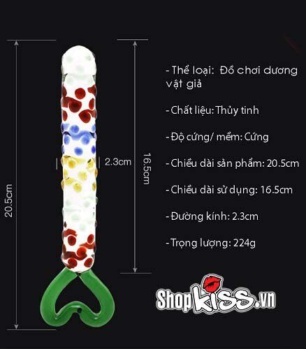 Dương vật thủy tinh trái tim bi kích thích cao cấp cho bạn