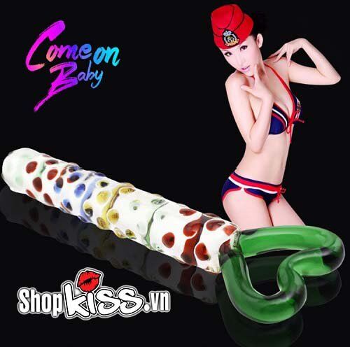 Dương vật thủy tinh trái tim bi kích thích cao cấp cho bạn