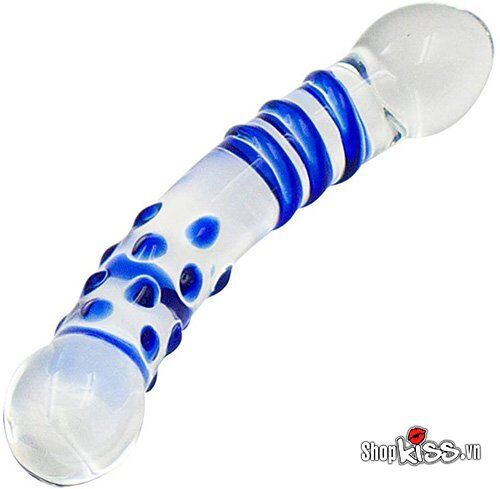 Dương vật thủy tinh mát xa hậu môn chấm bi siêu đẹp, dễ dùng