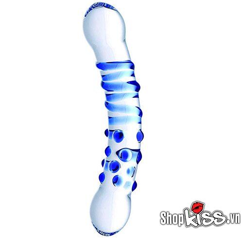 Dương vật thủy tinh mát xa hậu môn chấm bi siêu đẹp, dễ dùng