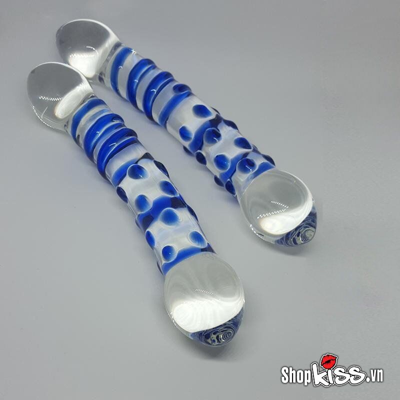 Dương vật thủy tinh mát xa hậu môn chấm bi siêu đẹp, dễ dùng