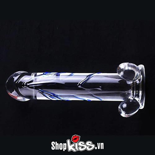 Dương vật thủy tinh gân xanh đồ chơi thủ dâm kích thích điểm G an toàn