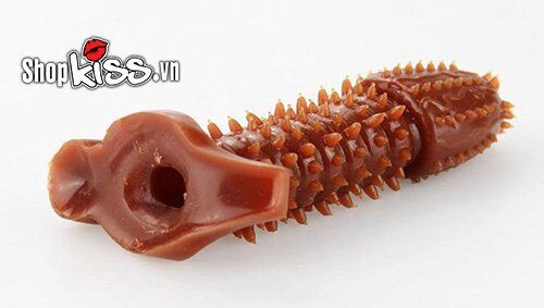 Bao đôn silicon siêu gai màu da nâu tăng kích thước mềm dẻo