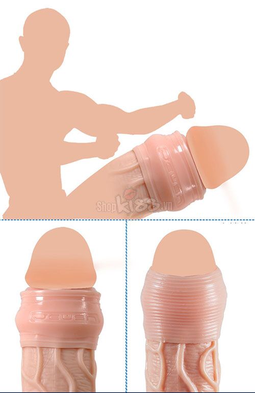 Bộ bao đôn to quy đầu Fore Skin silicon mềm dẻo tăng cực khoái nam giới