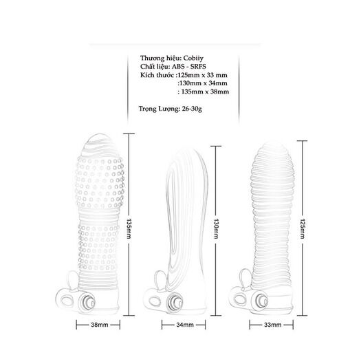 Bao đôn trong suốt có rung Cobiiy tăng kích thước dương vật thăng hoa