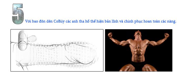 Bao đôn trong suốt có rung Cobiiy tăng kích thước dương vật thăng hoa