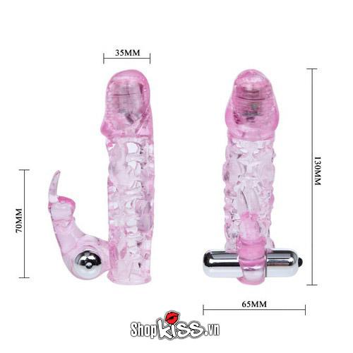 Bao Đôn Rung Hai Đầu Ultimate Love Sleeve Tăng Khoái Cảm Nam Giới