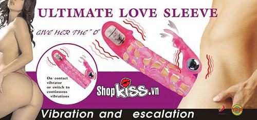 Bao Đôn Rung Hai Đầu Ultimate Love Sleeve Tăng Khoái Cảm Nam Giới