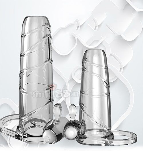 Bao đôn quai đeo hở đầu có rung tăng khoái cảm đôi bên