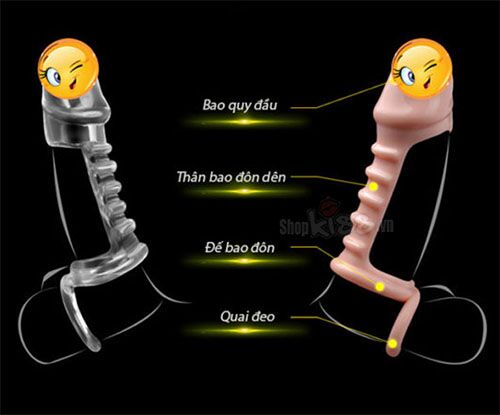 Bao đôn dên quai đeo hình xương cá TPE y tế kéo dài thời gian quan hệ Bao đôn dên quai đeo hình xương cá TPE y tế kéo dài thời gian quan hệ