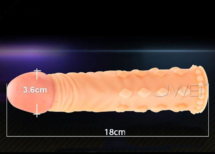 Premium 5cm Square Beaded Penis Sleeve Lovetoy Enhancer