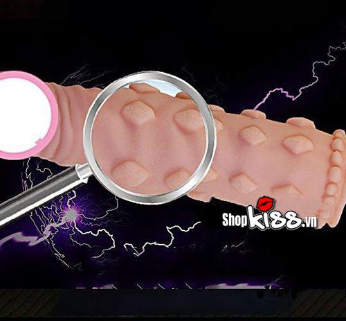 Premium 5cm Square Beaded Penis Sleeve Lovetoy Enhancer