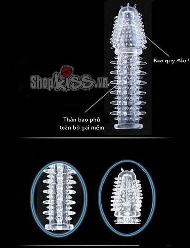 TPE Super Spiked Condom Male Enhancement Long-Lasting Sensation