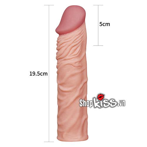 Lovetoy 4cm Ribbed Penis Sleeve Realistic Silicone Enhance Pleasure