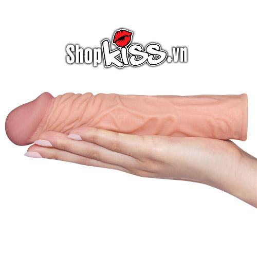 Lovetoy 4cm Ribbed Penis Sleeve Realistic Silicone Enhance Pleasure
