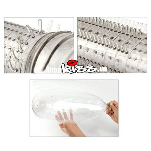 Ultra Thin Spiked Penis Sleeve Soft Silicone Enhancer