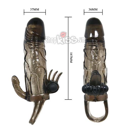 Braveman Dual Head Strap-On Condom Vibrator BD13A