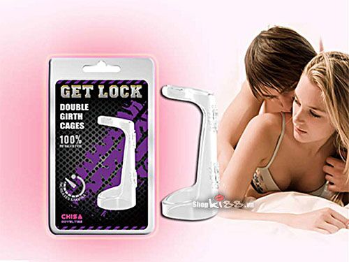 Double penis extender sleeve lengthen girth enhance male sexual pleasure