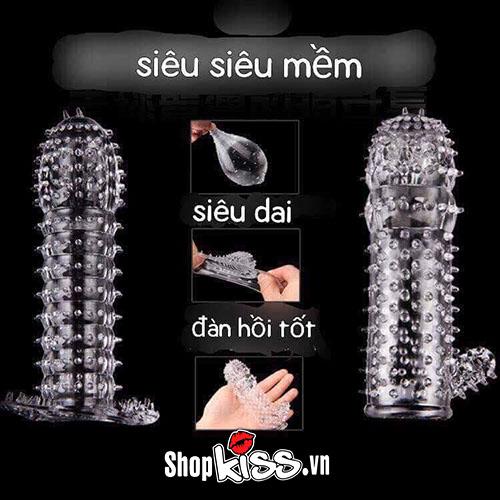 Combo 5 bao đôn siêu gân gai bi trong suốt đảm bảo kích thích