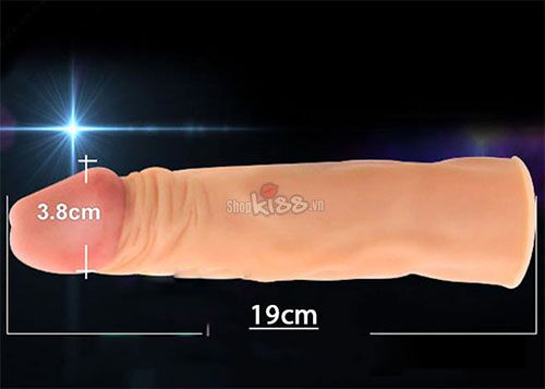 Lovetoy 3cm Soft Ribbed Penis Sleeve USA Import Extend Size