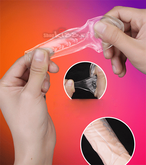 Leten Transparent Penis Sleeve with Adjustable Strap 11cm