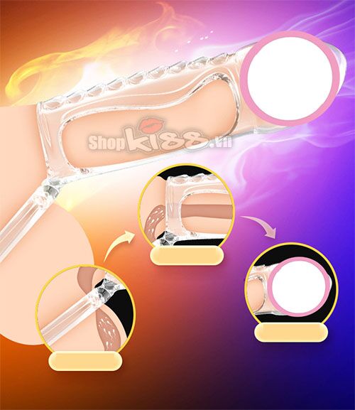 Leten Transparent Penis Sleeve with Adjustable Strap 11cm